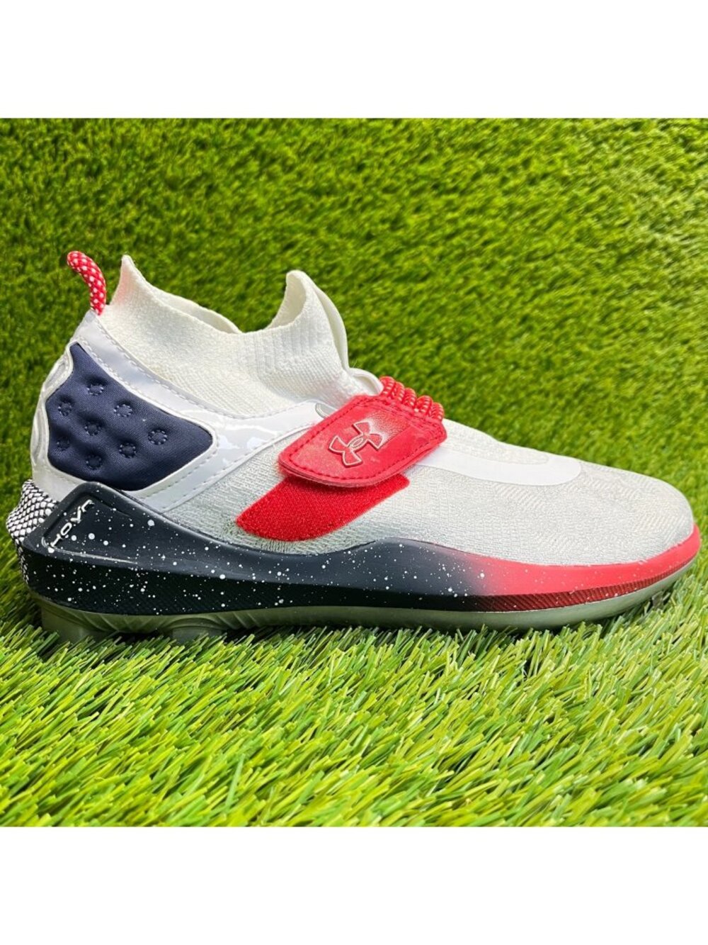 Under‎ Armour Bryce Harper 8 Low ST USA Mens Size 7 White Red Baseball Cleats